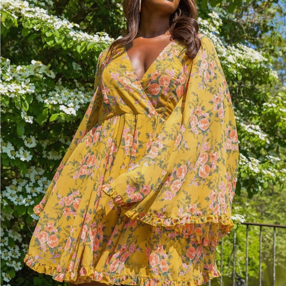 Floral Yellow Dress